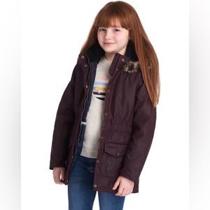 NWT Barbour Girls Tern Wax Jacket Medium BRAND NEW